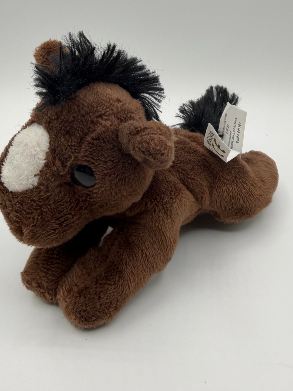 The Petting Zoo Brown Horse Plush Stuffed Animal 6” Black Mane Soft Toy